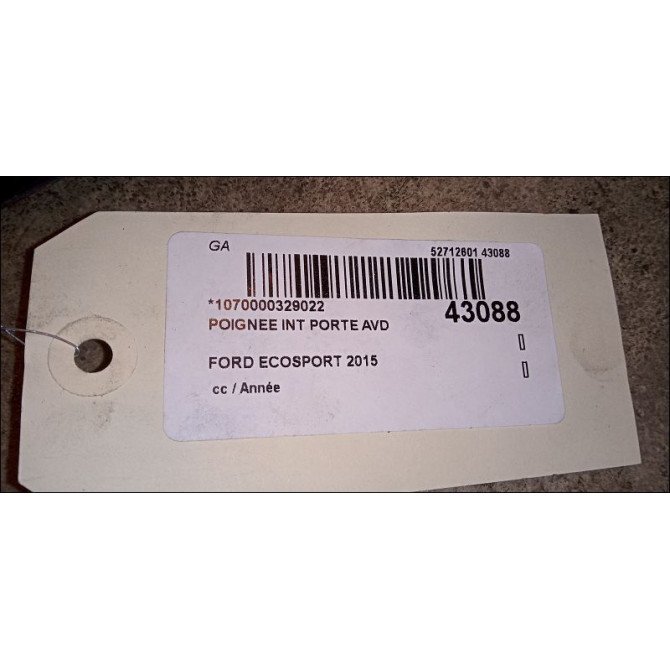 Poignee int porte avd occasion FORD ECOSPORT 3