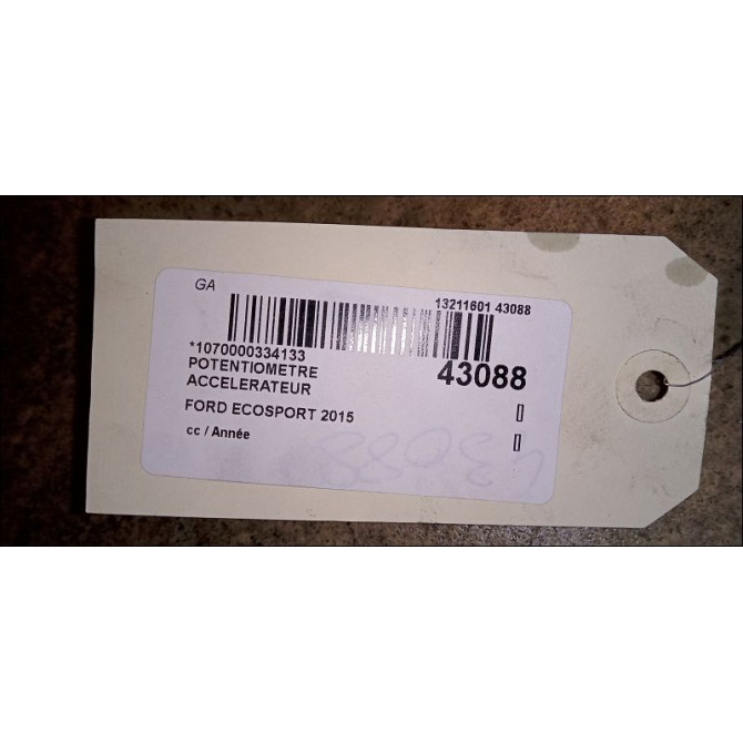 Potentiometre accelerateur occasion FORD ECOSPORT 4