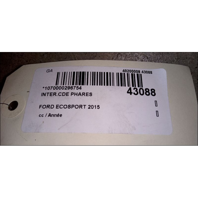 Interrupteur commande de phares occasion FORD ECOSPORT 3