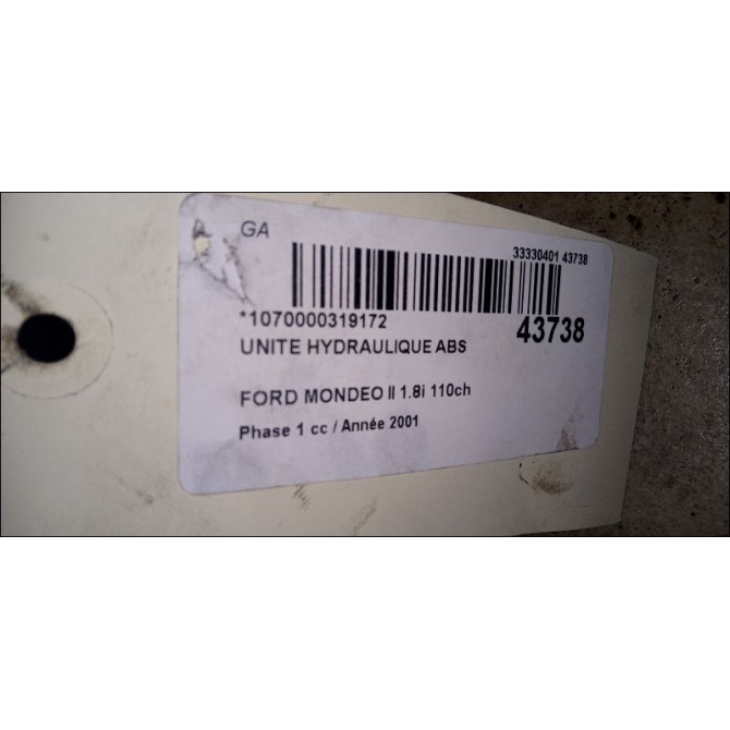 Unité hydraulique ABS occasion FORD MONDEO II Phase 1 09-2000->06-2007 1.8i 110ch 1250828 3