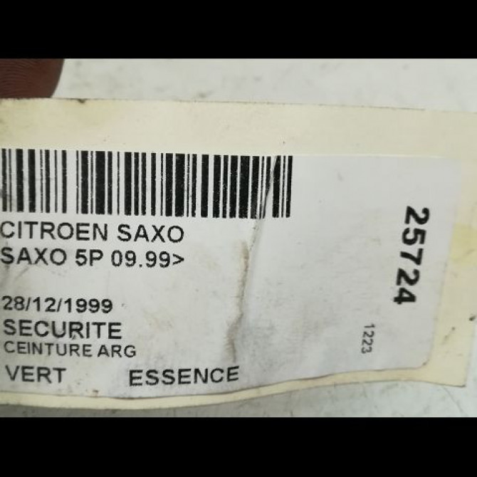 Ceinture arrière gauche occasion CITROEN SAXO Phase 1 03-1996->09-1999 1.1i 8973AL 3