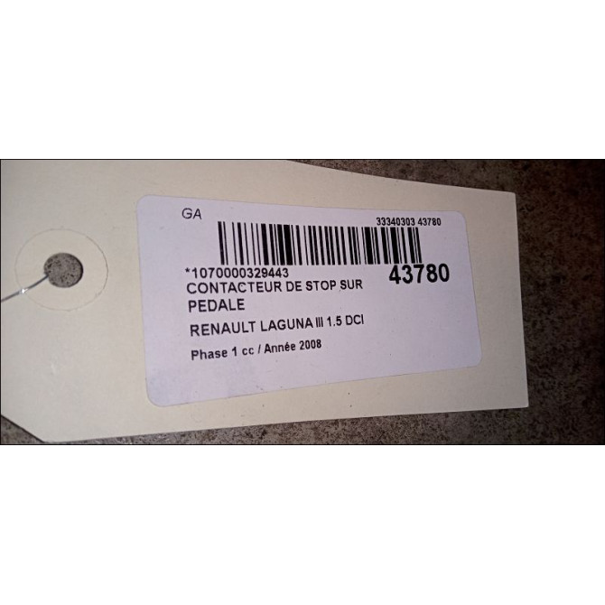 occasion RENAULT LAGUNA III Phase 1 10-2007->10-2010 1.5 DCI 2