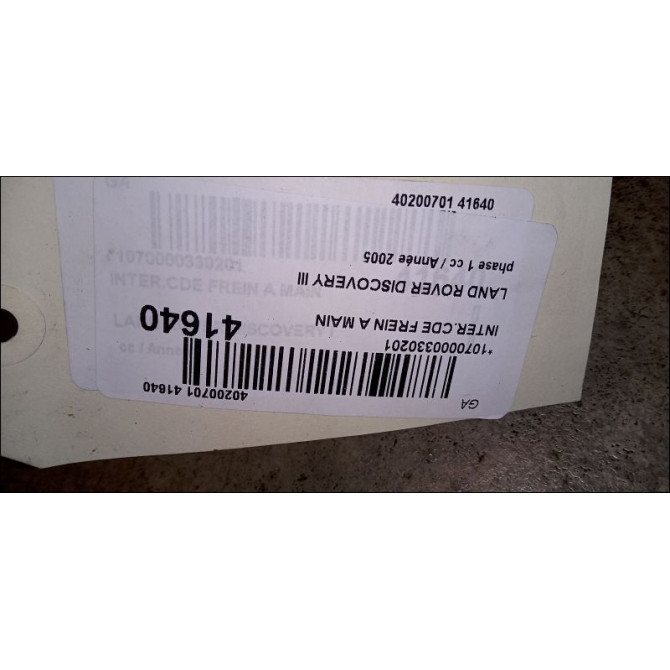 Interrupteur commande de frein a main occasion LAND ROVER DISCOVERY III Phase 1 04-1995->04-1999 2.7 TD 190ch 3