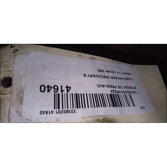 Etrier de frein avant droit occasion LAND ROVER DISCOVERY III Phase 1 04-1995->04-1999 2.7 TD 190ch 3