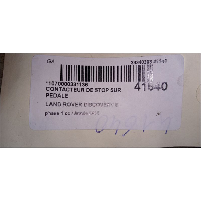 occasion LAND ROVER DISCOVERY III Phase 1 04-1995->04-1999 2.7 TD 190ch 2