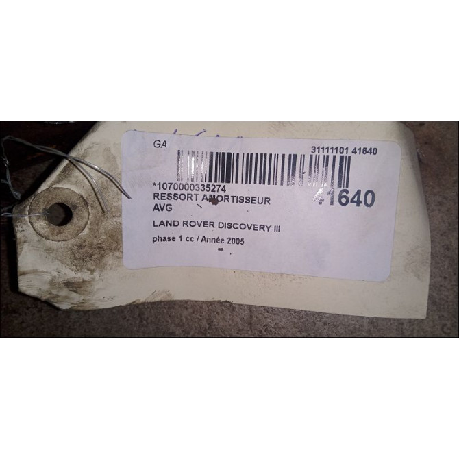 Ressort amortisseur avg occasion LAND ROVER DISCOVERY III Phase 1 04-1995->04-1999 2.7 TD 190ch 2