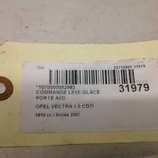 Commande lève-glace porte avant droite occasion OPEL VECTRA III Phase 2 10-2005->06-2007 4