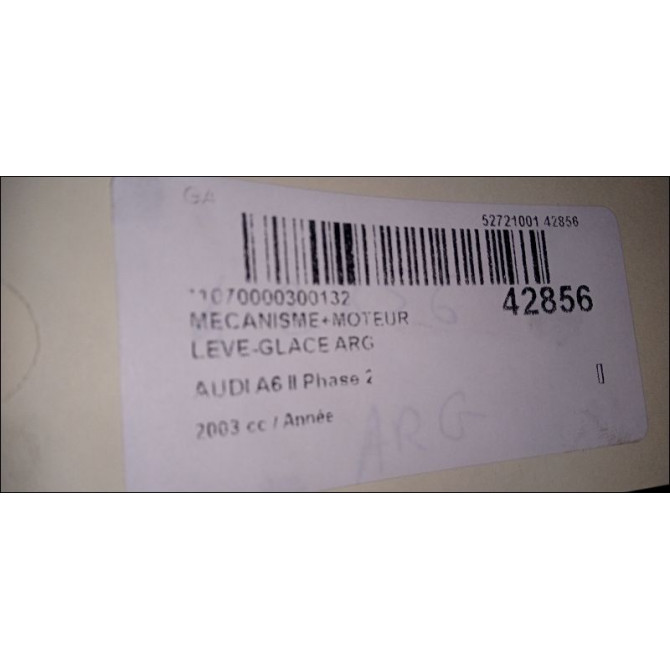 Mecanisme+moteur leve-glace arg occasion AUDI A6 II Phase 2 07-2001->05-2004 4B0839461 2