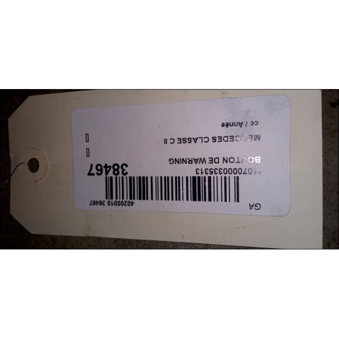 Bouton de warning occasion MERCEDES CLASSE C II 3