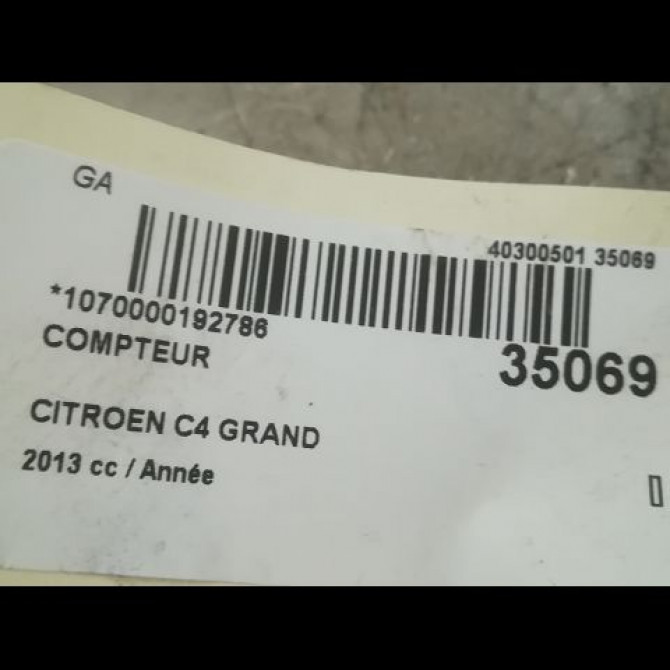 Compteur occasion CITROEN C4 GRAND PICASSO II Phase 1 04-2013->... 9816911280 3