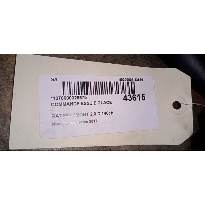 Commande essuie glace occasion FIAT FREEMONT Phase 1 04-1995->04-1999 2.0 D 140ch 2