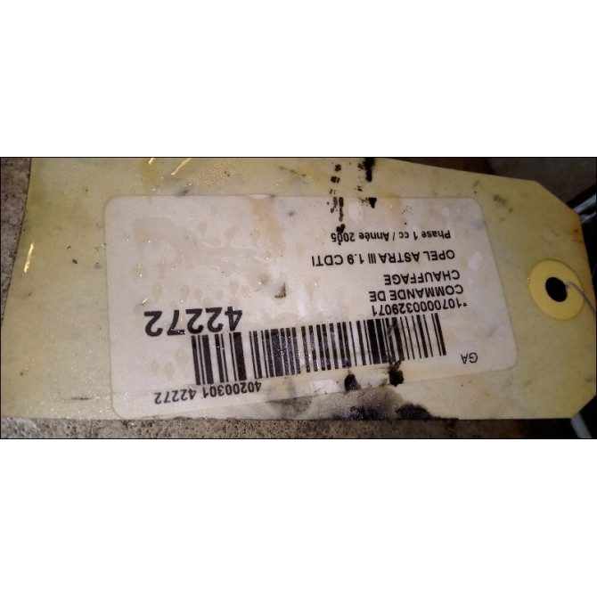 Commande de chauffage occasion OPEL ASTRA III ASTRA III Phase 1 2004-04-01->2006-12-31 1.9 CDTI 120ch 13245121 3