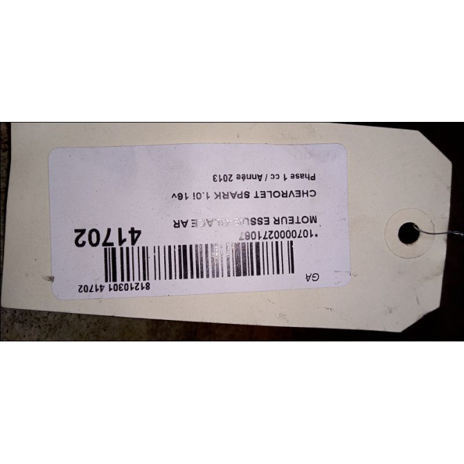 Moteur essuie-glace arrière occasion CHEVROLET SPARK Phase 1 01-2010->09-2012 1.0i 16v 68ch 3