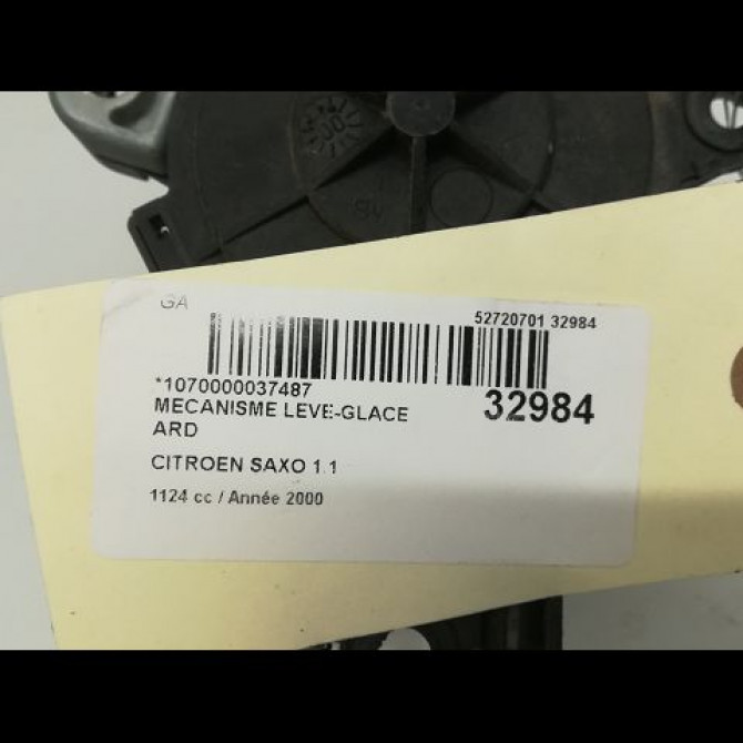 Mecanisme leve-glace arrière droit occasion CITROEN SAXO Phase 2 09-1999->12-2004 1.1i 922463 4