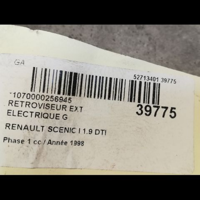 Retroviseur exterieur electrique gauche occasion RENAULT SCENIC I Phase 1 09-1996->08-1999 1.9 DTI 100ch 7700841655 3
