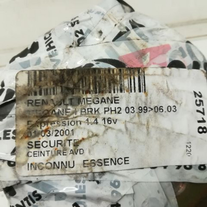 Ceinture avant droite occasion RENAULT MEGANE I Phase 1 11-1995->03-1999 7700431101 5