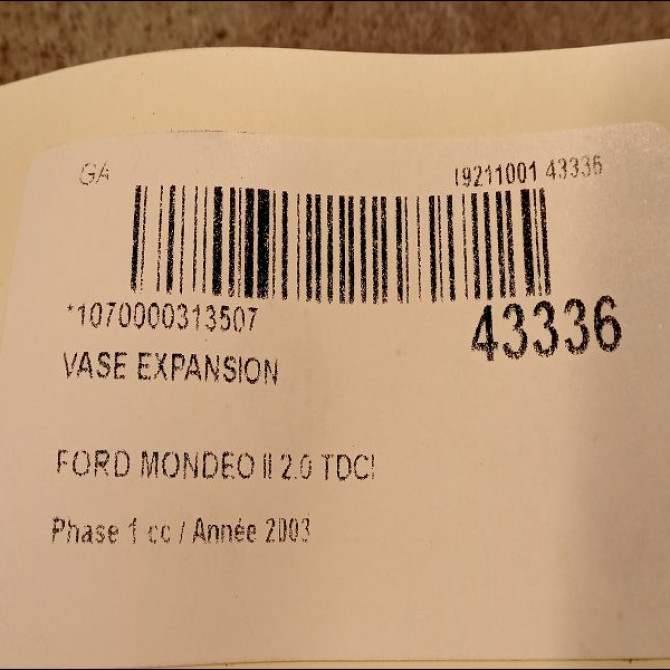 Vase expansion occasion FORD MONDEO II Phase 1 09-2000->06-2007 2.0 TDCI 115ch 1117892 3