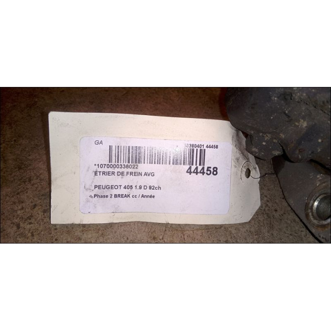 Etrier de frein avant gauche occasion PEUGEOT 405 Phase 1 04-1995->04-1999 1.9 D 92ch 441019 2