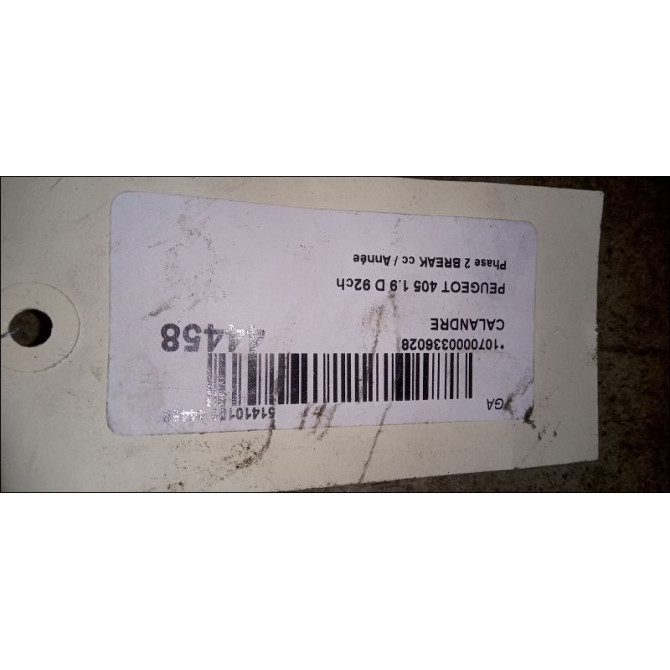 Calandre occasion PEUGEOT 405 Phase 1 04-1995->04-1999 1.9 D 92ch 7804A0 2
