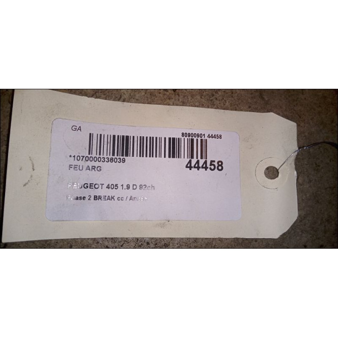 Feu arrière gauche occasion PEUGEOT 405 Phase 1 04-1995->04-1999 1.9 D 92ch 635070 3