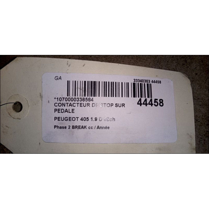 occasion PEUGEOT 405 Phase 1 04-1995->04-1999 1.9 D 92ch 2