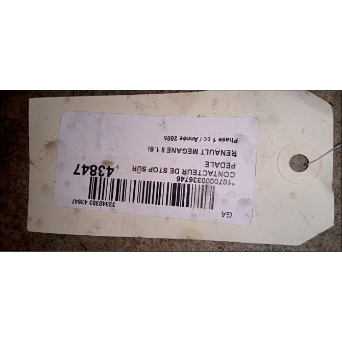 occasion RENAULT MEGANE II Phase 1 09-2003->12-2005 1.6i 113ch 2