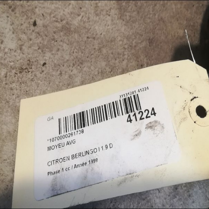 Moyeu avg occasion CITROEN BERLINGO I Phase 1 09-1996->11-2002 1.9 D 335016 4