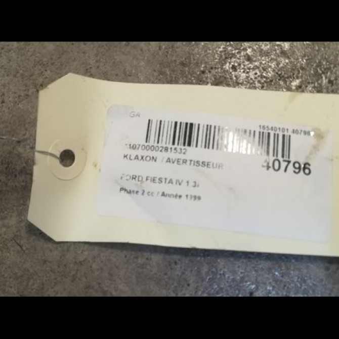Klaxon  / avertisseur occasion FORD FIESTA IV Phase 2 09-1999->09-2002 1.3i 1426026 3