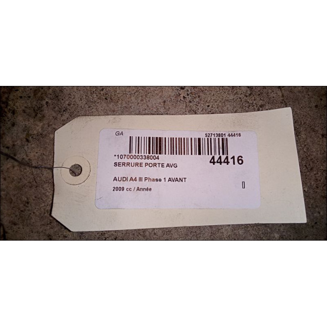 Serrure porte avg occasion AUDI A4 III Phase 1 AVANT 05-2008->10-2011 3