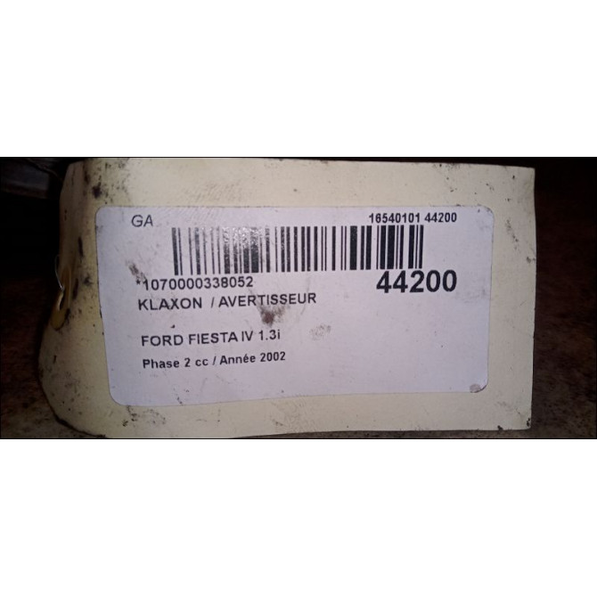 Klaxon  / avertisseur occasion FORD FIESTA IV Phase 2 09-1999->09-2002 1.3i 1426026 3