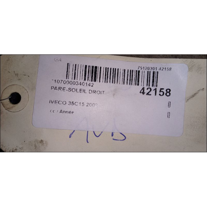 Pare-soleil droit occasion 3
