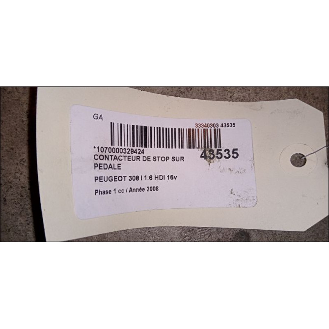 occasion PEUGEOT 308 I Phase 1 09-2007->03-2011 1.6 HDI 16v 110ch 2