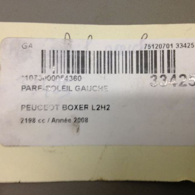 Pare-soleil gauche occasion PEUGEOT BOXER III Phase 1 06-2006->... 2.2 HDI 110ch 8143QG 3