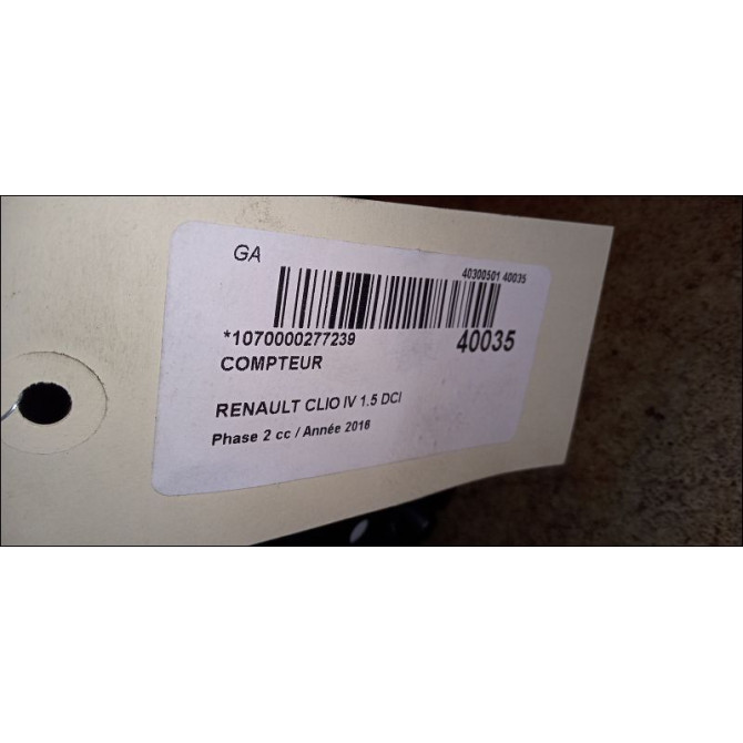 Compteur occasion RENAULT CLIO IV Phase 2 08-2016->... 1.5 DCI 75ch 248107567R 4
