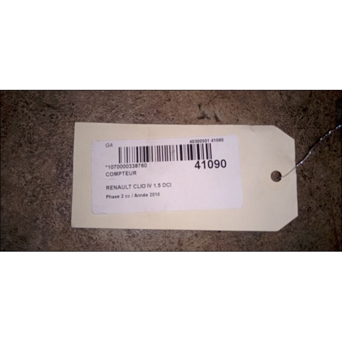 Compteur occasion RENAULT CLIO IV Phase 2 08-2016->... 1.5 DCI 75ch 3