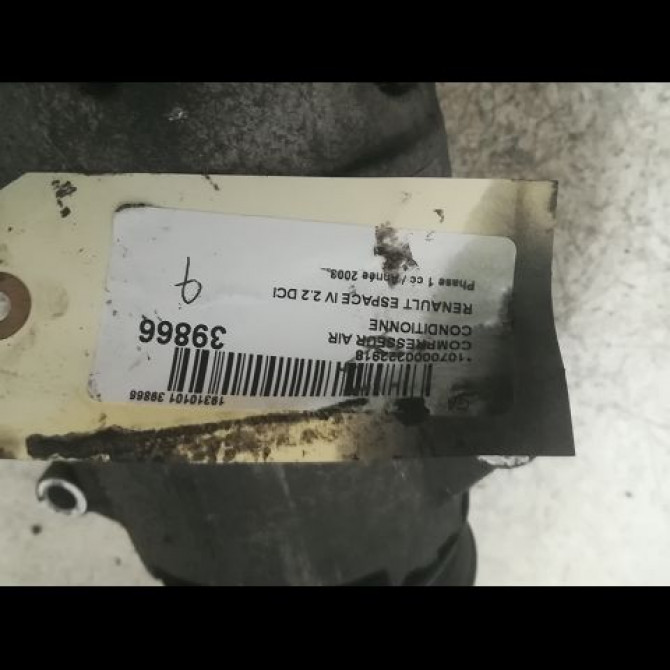 Compresseur air conditionne occasion RENAULT ESPACE IV Phase 1 09-2002->03-2006 2.2 DCI 150ch 8200677870 3