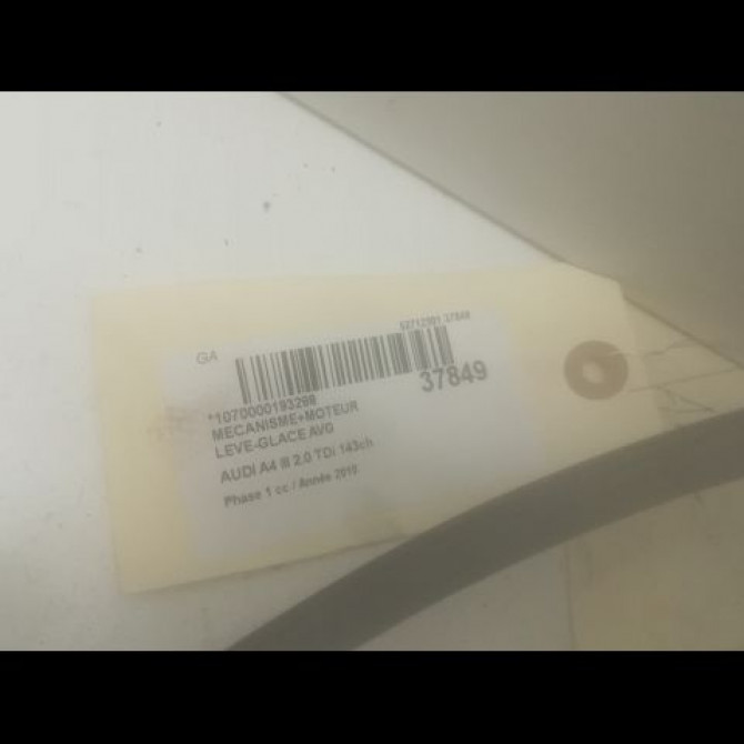 Mecanisme+moteur leve-glace avg occasion AUDI A4 III Phase 1 01-2008->10-2011 2.0 TDi 143ch 8K0837461C 5