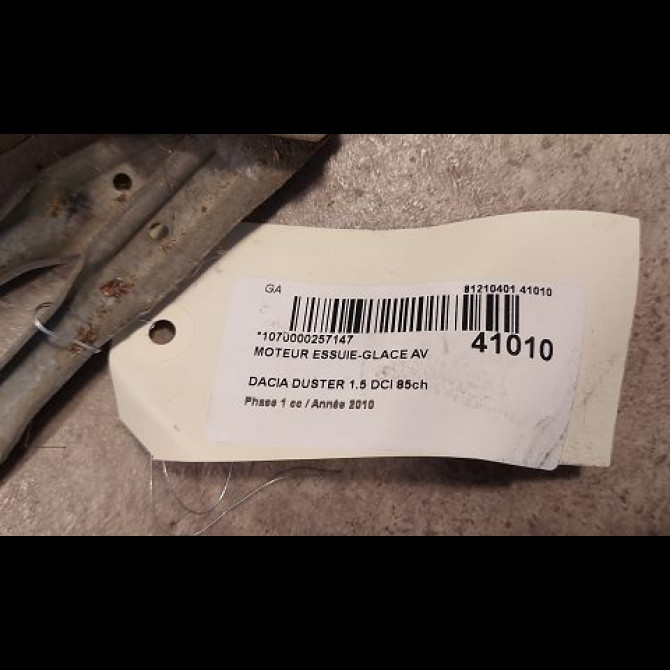 Moteur essuie-glace avant occasion DACIA DUSTER Phase 1 03-2010->12-2013 1.5 DCI 85ch 8200619512 3