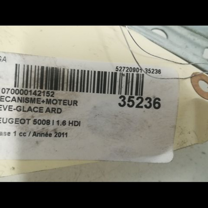 Mecanisme+moteur leve-glace ard occasion PEUGEOT 5008 I Phase 1 11-2009->12-2013 1.6 HDI 112ch 1607674980 3