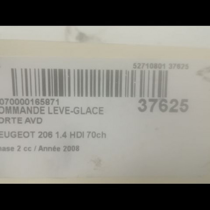 Commande lève-glace porte avant droite occasion PEUGEOT 206 Phase 2 02-2003->02-2009 1.4 HDI 70ch 3