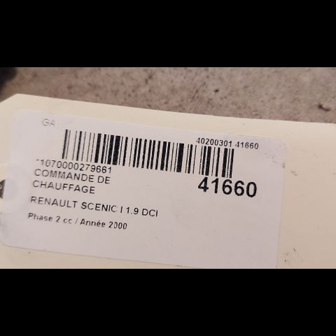 Commande de chauffage occasion RENAULT SCENIC I Phase 2 08-1999->06-2003 1.9 DCI 100ch 3