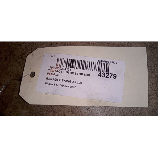 occasion RENAULT TWINGO II Phase 1 06-2007->11-2011 1.2i 60ch 2