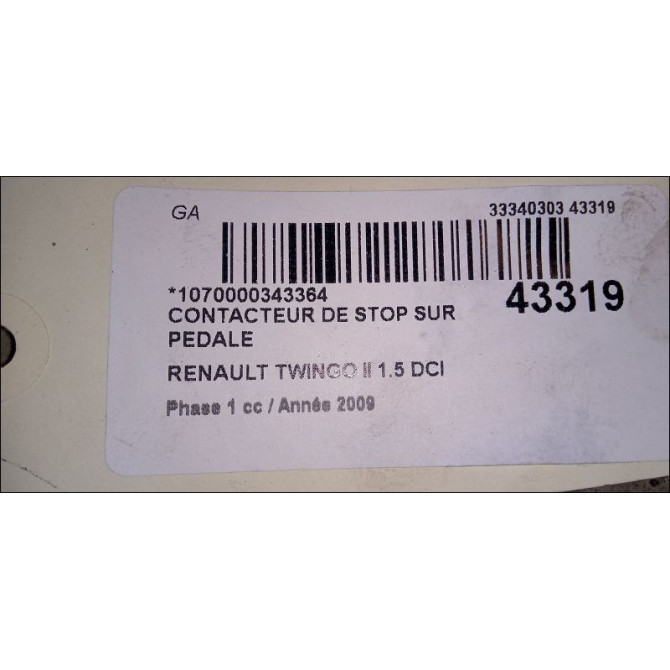 occasion RENAULT TWINGO II Phase 1 06-2007->11-2011 1.5 DCI 65ch 3