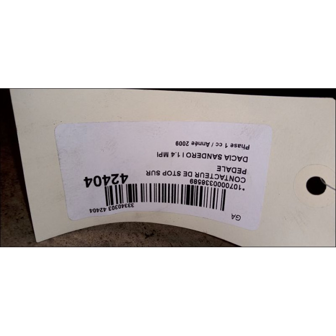 occasion DACIA SANDERO I Phase 1 06-2008->10-2012 1.4 MPI 75ch 2