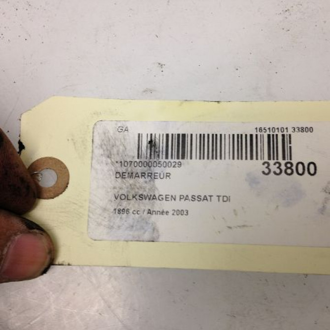 Démarreur occasion VOLKSWAGEN PASSAT IV Phase 2 10-2000->03-2005 1.9 TDI 130ch 4