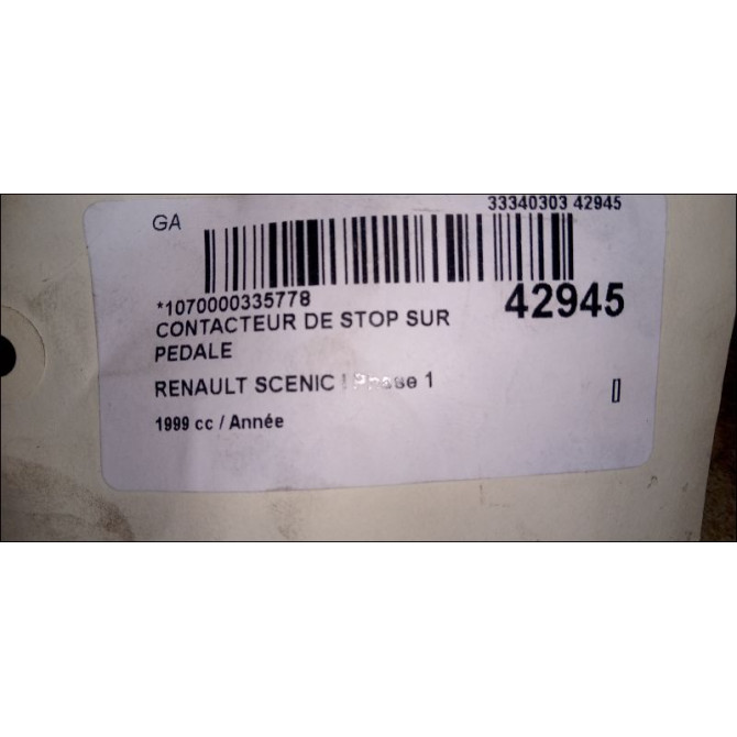 occasion RENAULT SCENIC I Phase 1 09-1996->08-1999 2