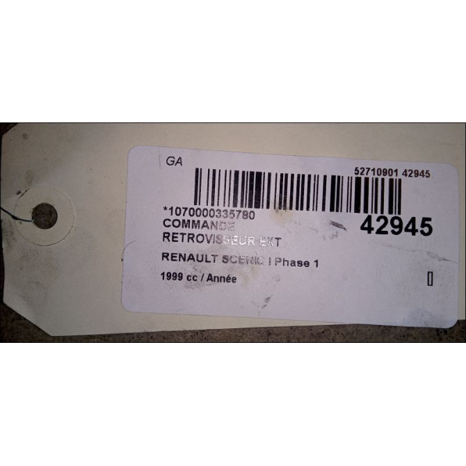 Commande rétroviseurs extérieures électriques occasion RENAULT SCENIC I Phase 1 09-1996->08-1999 7700847433 4