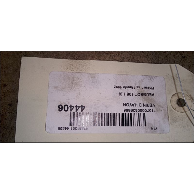 Verin droit hayon occasion PEUGEOT 106 Phase 1 09-1991->04-1996 1.0i 873186 2