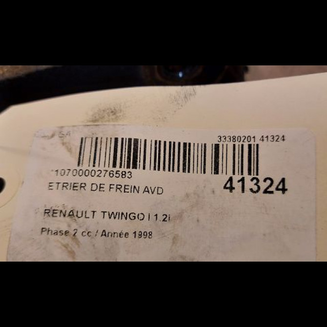 Etrier de frein avant droit occasion RENAULT TWINGO I Phase 2 08-1998->08-2000 1.2i 60ch 7701203845 3
