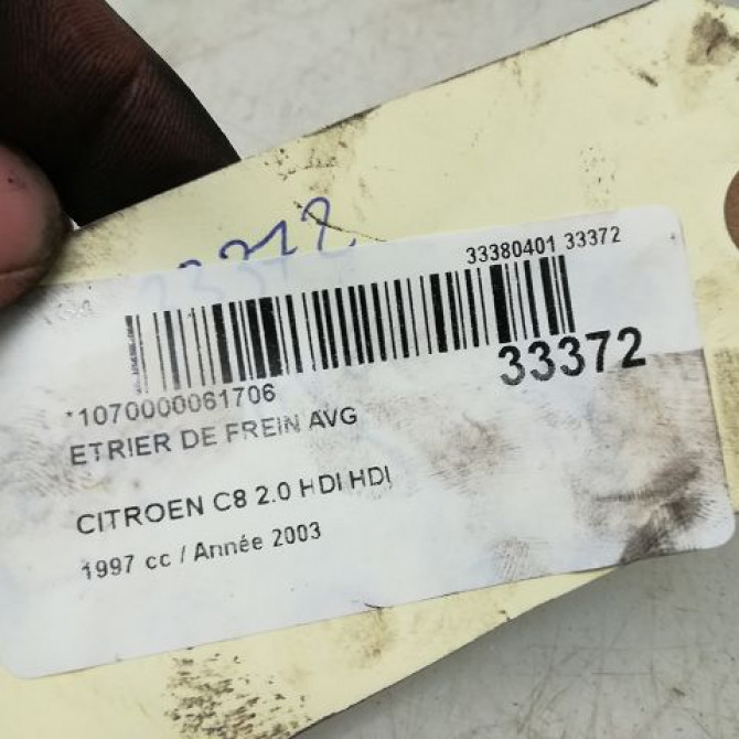 Etrier de frein avant gauche occasion CITROEN C8 Phase 1 06-2002->... 2.0 HDi 16v 110ch 4401C6 4